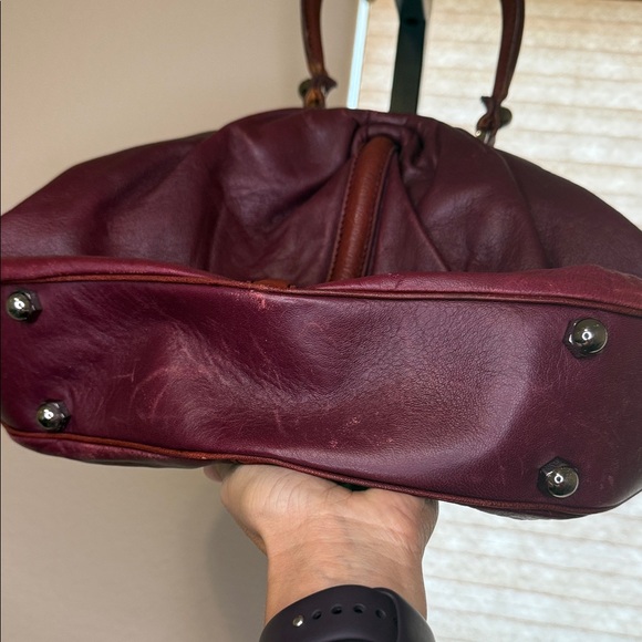 Zac Posen Deep Red Leather Shoulder Bag - Picture 3 of 8